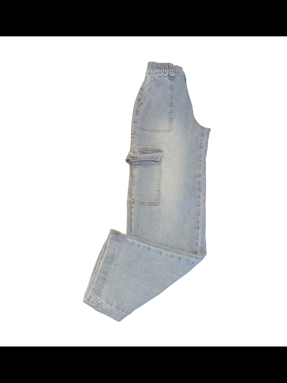 EUC Gogo Skater Womens 0 24 Cargo Light Wash Blue Jeans